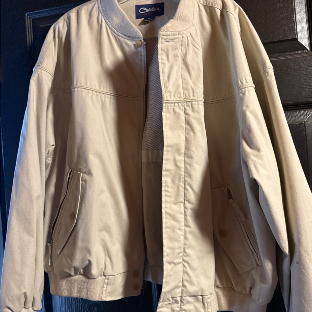 Catalina Cream Bomber Jacket for Men